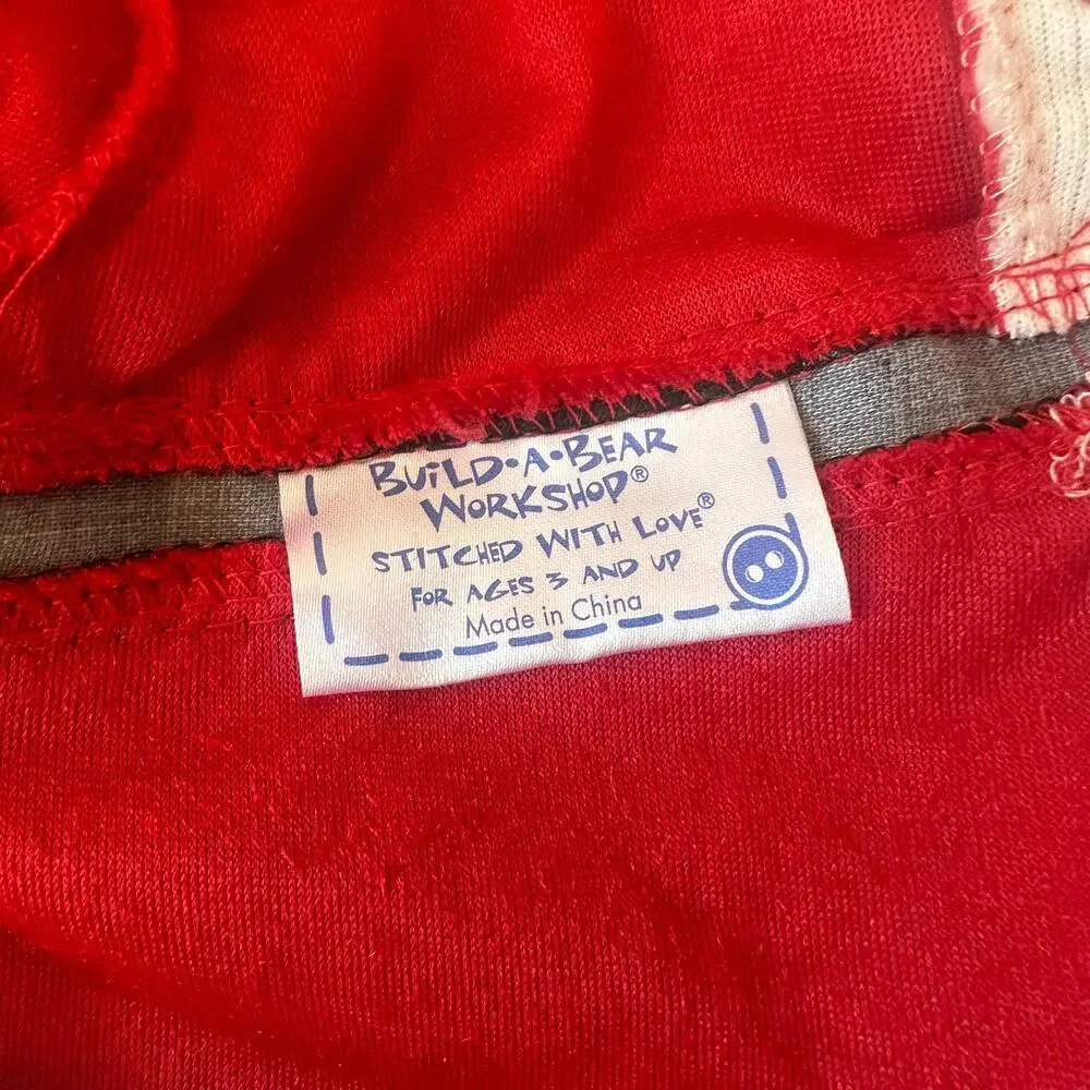 Build a Bear Workshop BAB Christmas Outfit Mrs. Santa Claus Hat Coat Red Ruffle